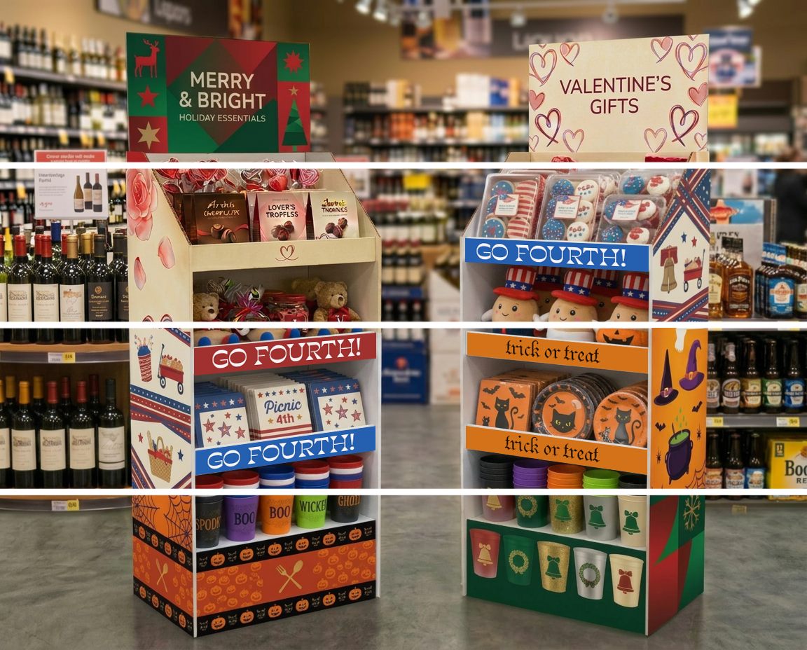 Food and beverage retail promotions and display graphics