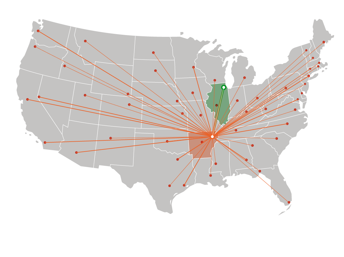 PDP production in Jonesboro, Arkansas and Orion design partnership in Chicago, Illinois