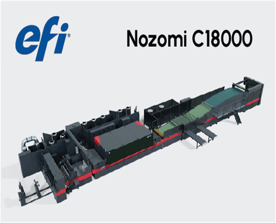 EFI Nozomi C18000 direct-to-board digital corrugated printing